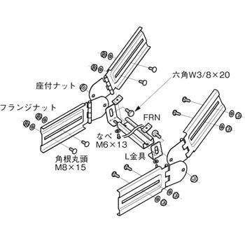 NRB3 子桁付上下左右自在継ぎ金具 1セット(2個組) ネグロス電工 【通販