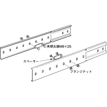 親桁補足継ぎ金具 ネグロス電工 ケーブルラック用継ぎ金具 通販モノタロウ Qrg1l