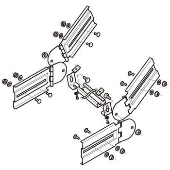 QRB3 子桁付上下左右自在継ぎ金具 ネグロス電工 1セット(2組) QRB3 - 【通販モノタロウ】