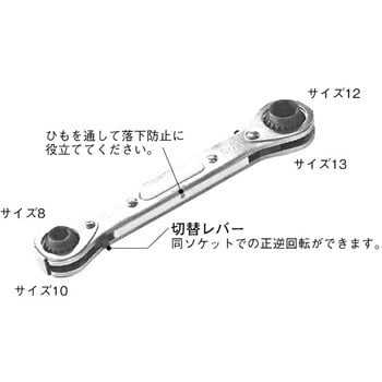 MAK1823S 首振りラチェットメガネレンチ 1個 ネグロス電工 【通販