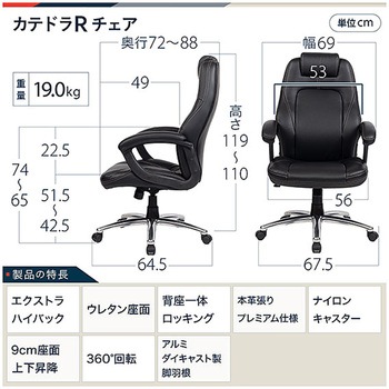 カテドラ 革張りチェア ＜お客様組立商品＞ イトーキ