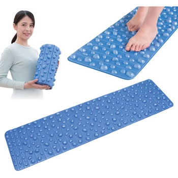 送料無料　健康足ふみデコマット 120×32cm 背中 足ツボ つぼ押し マッサージ 足裏 疲れ対策 足ツボマット 足ツボ マット 丸型 健康マット 35×35cm 55×55cm