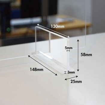 飛沫感染防止アクリル板 スタンド 1セット 2個入り ジョー プリンス竹下 デスクトップパネル 通販モノタロウ Yhh 001 4