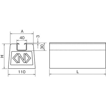 S-MKB1513 デーワンブロック(屋上露出配管用ブロック) ネグロス電工 高さ130mm S-MKB1513 - 【通販モノタロウ】