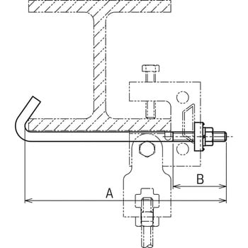 S-HBRH1520 吊り金具(HB吊り金具用補強金具 H形鋼用) 1個
