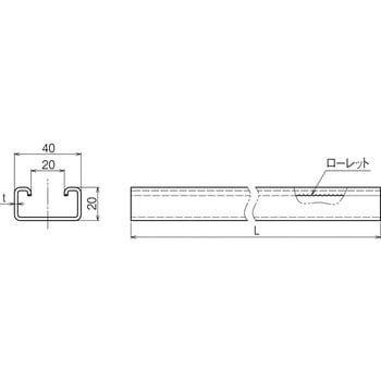 ダクターチャンネル(穴なしタイプ) ネグロス電工