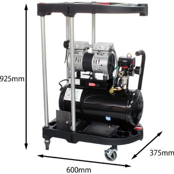 DZW024BK-WA ツールワゴンコンプレッサー 24L MTO オイルレス DZW024BK-WA ツールワゴンコンプレッサー 24L MTO オイルレス