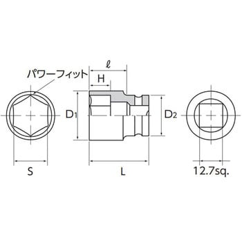 BP4-17 (12.7SQ)インパクトソケット 1個 KTC 【通販サイトMonotaRO】