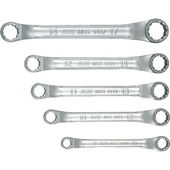 TM5S05 45°X6° ショートメガネレンチセット 1セット KTC 【通販