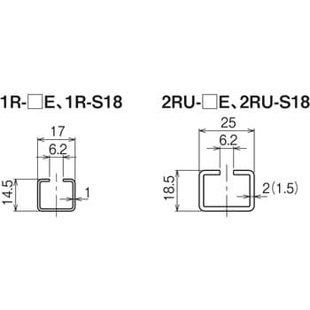 1R-15E ネジックレール 1本 ネグロス電工 【通販サイトMonotaRO】