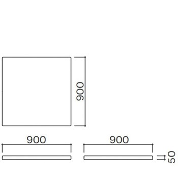 ウレタンマット9090 (キッズコーナー：スクエアシリーズ) オモイオ (omoio)