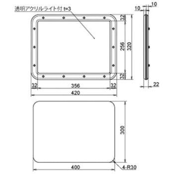 透明樹脂板付計器読取用窓枠 ジョー・プリンス竹下