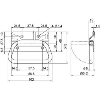 ステンレスバネ入トランク取手 ジョー・プリンス竹下