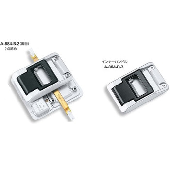 ラッチ式平面ハンドル(両面タイプ) TAKIGEN(タキゲン)