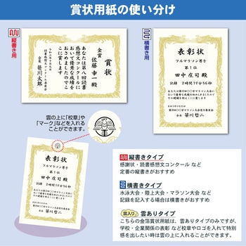 10-3161 金箔賞状用紙 白 100枚入(業務用) 1箱(100枚) ササガワ(タカ印