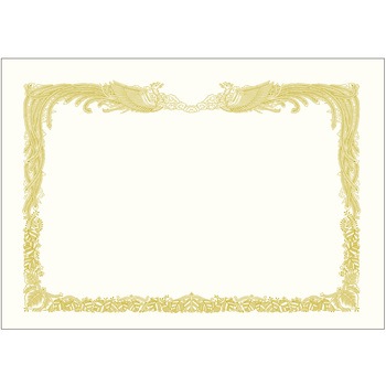 金箔賞状用紙 白 100枚入(業務用) タカ印(ササガワ)