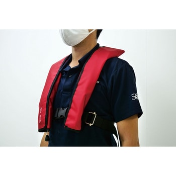 red 膨張式救命胴衣 NQV-Atn型 1着 日本救命器具 【通販サイトMonotaRO】