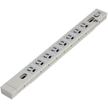 コンセント本体 W24.5×H439×D43mm 0.41kg グレイ DY-R2705シリーズ 摂津金属工業