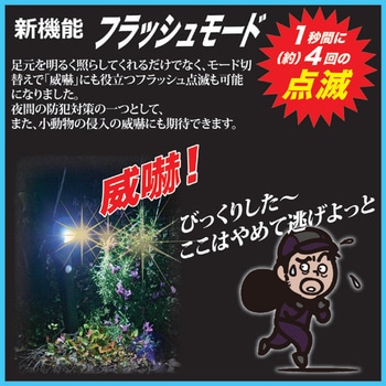 ソーラーLEDアプローチライト(威嚇フラッシュ付) 後藤