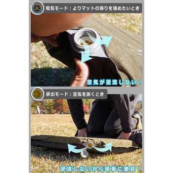 キャンプマット 10cm 自動吸気機能 オートエアバルブ搭載 182cm×57cm FUTURE FOX