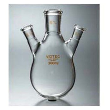 透明摺合三ツ口茄子形フラスコ 1538シリーズ コスモスビード