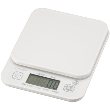クッキングスケール 2kg ご飯カロリー付 オーム電機
