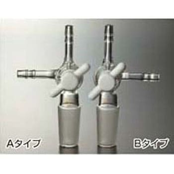 摺付三方PTFEコック Bタイプ(ゴム止付) 1713シリーズ コスモスビード