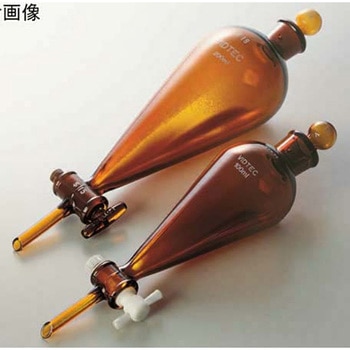 円錐形分液ロート 肉厚タイプ 茶 Gコック 2123シリーズ コスモスビード