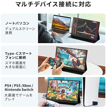 QMMP-156 モバイルディスプレイ FullHD YAMAZEN(山善) ブラック パネル