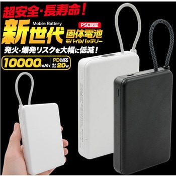 新世代個体電池モバイルバッテリー 10000mAh プラタ