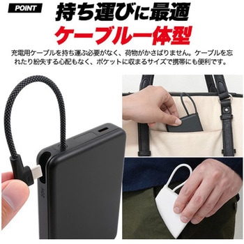 新世代個体電池モバイルバッテリー 10000mAh プラタ