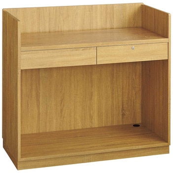 レジカウンター 三方枠タイプ 幅120cm ラスティック柄 オープンタイプ ストア・エキスプレス