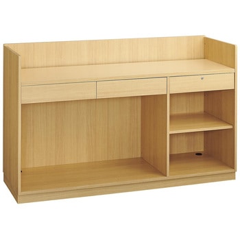 レジカウンター 三方枠タイプ 幅180cm ラスティック柄 オープンタイプ ストア・エキスプレス