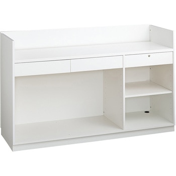 レジカウンター 三方枠タイプ 幅180cm ホワイト オープンタイプ ストア・エキスプレス