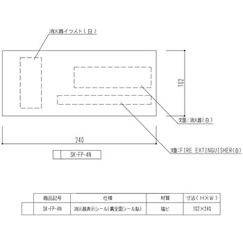 消火器取扱表示板シール 神栄ホームクリエイト(新協和)