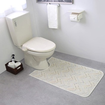 拭けるマットシリーズ モザイクタイル トイレマット 三愛繊維