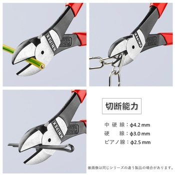 強力型ニッパー プラスチックハンドル KNIPEX(クニペックス)