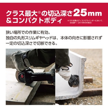 18V充電式ディスクグラインダー 京セラ(旧RYOBI電動工具)