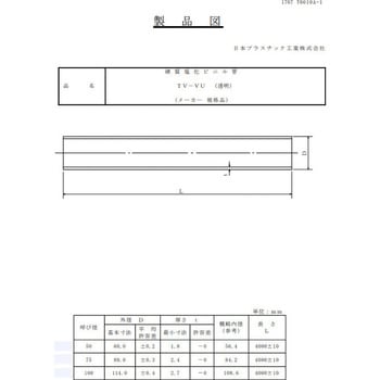 二重管用VUパイプ 透明 日本プラスチック工業