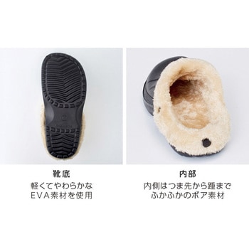 ボア脱着式サボサンダル ブラック アイメディア