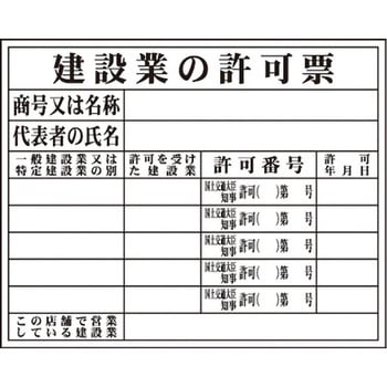 法令許可票 安全興業