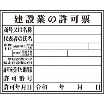 法令許可票 安全興業