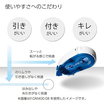 タ-D400-08NX30 テープのり＜ドットライナー＞(つめ替え用テープ) 1箱