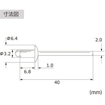 LST42 ブラインドリベット(丸頭)/LST(オールステンレス) ロブスター(ロブテックス) リベット径3.2mm 1箱(1000本) LST42  - 【通販モノタロウ】