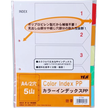 IN-1405 カラーインデックス全面PPタイプ 1パック(1組) テージー 