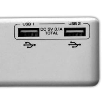USB2ポート付 節電タップ(独立スイッチ付) HIDISC