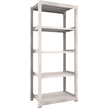 M5型 ボルトレス式スチール中量棚 高さ1800 単体 免震樹脂ベース付 - TRUSCO