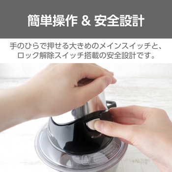 フードプロセッサー ステンレスボトル コンパクト 1台5役【まぜる/きざむ/おろす/泡立て/バター作り】 オールインワン収納 食洗器対応 簡単操作 シルバー テスコム