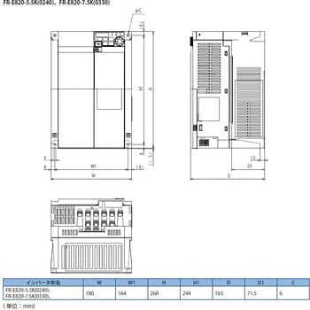 インバータ FR-E820-5.5K-1-