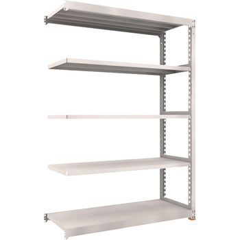 M5型 ボルトレス式スチール中量棚 高さ2100 連結型 免震樹脂ベース付 - TRUSCO